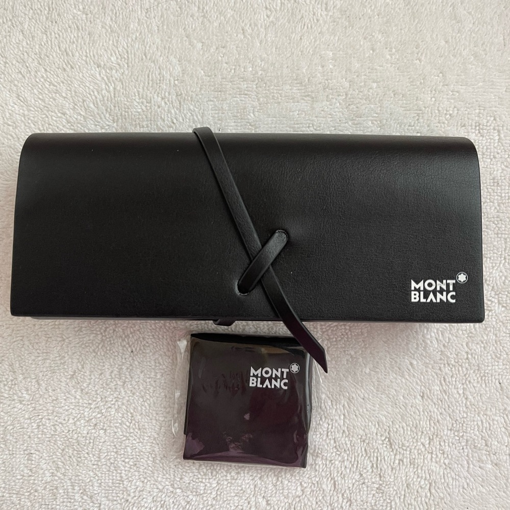 mont blanc NEW! Montblanc Black Leather Eyeglasses Sunglasses Case